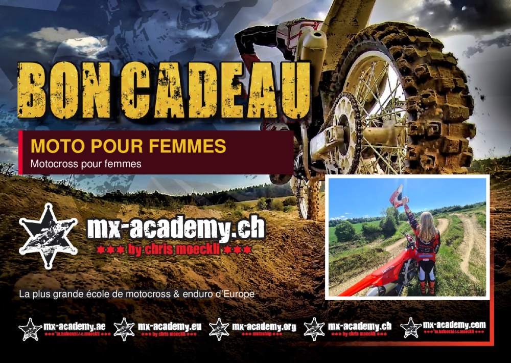 Vale-presente de mota para mulheres da MX-Academy – frente