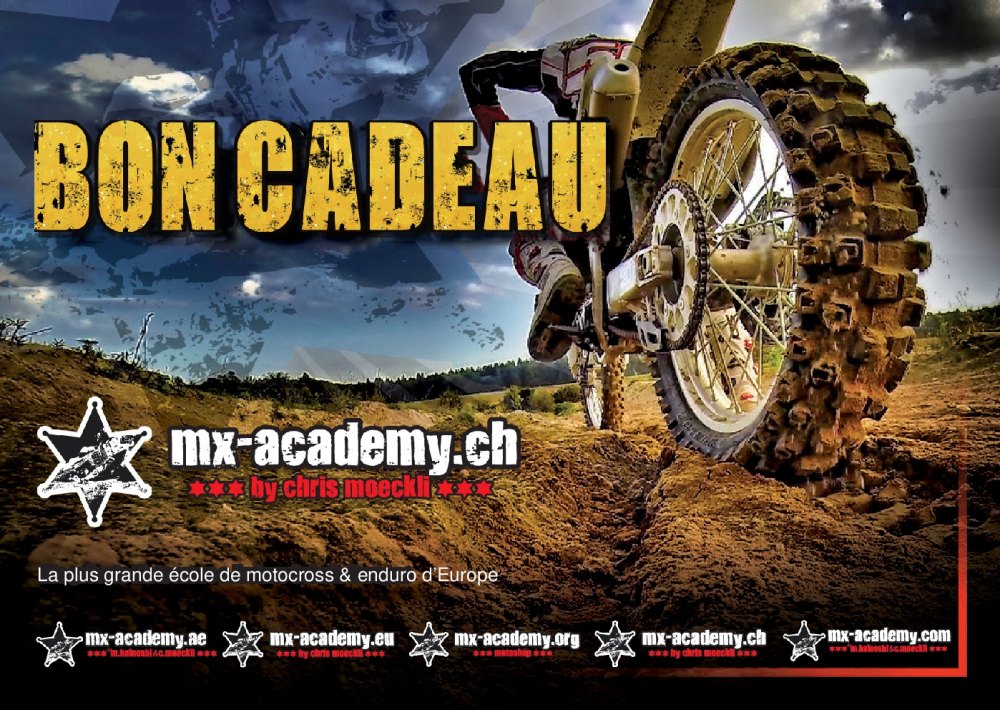 Vale-presente de motocross da MX-Academy – frente
