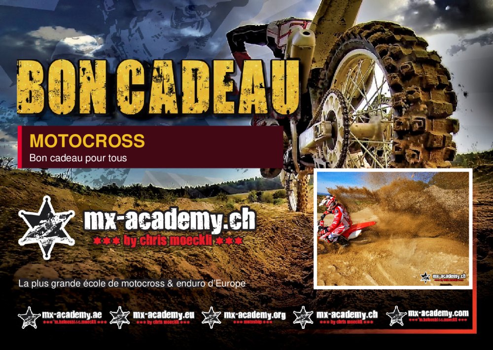 Vale-presente de motocross para todos da MX-Academy – frente