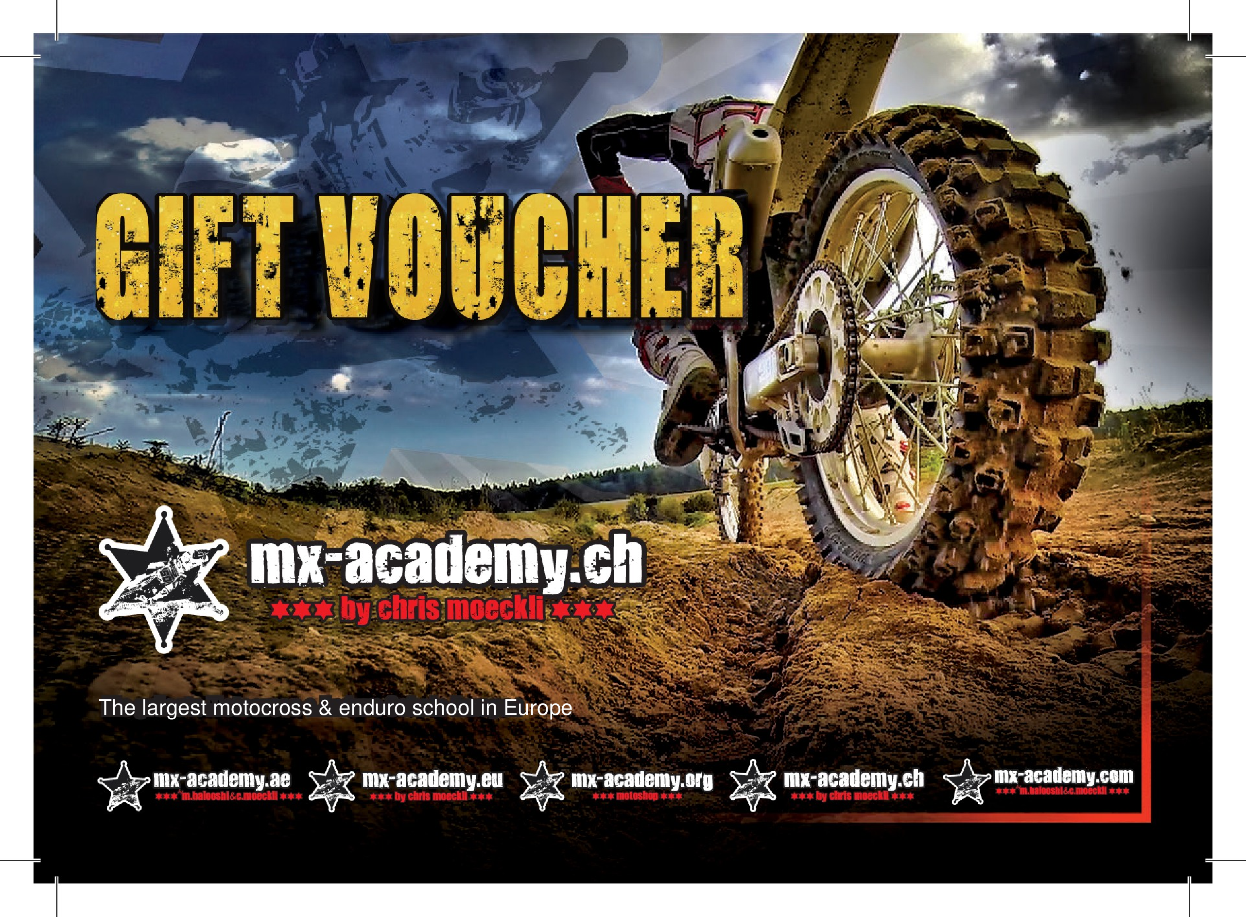 MX-Academy motocross gift voucher – front