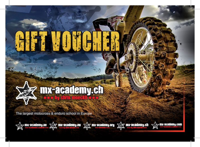 MX-Academy motocross gift voucher – front